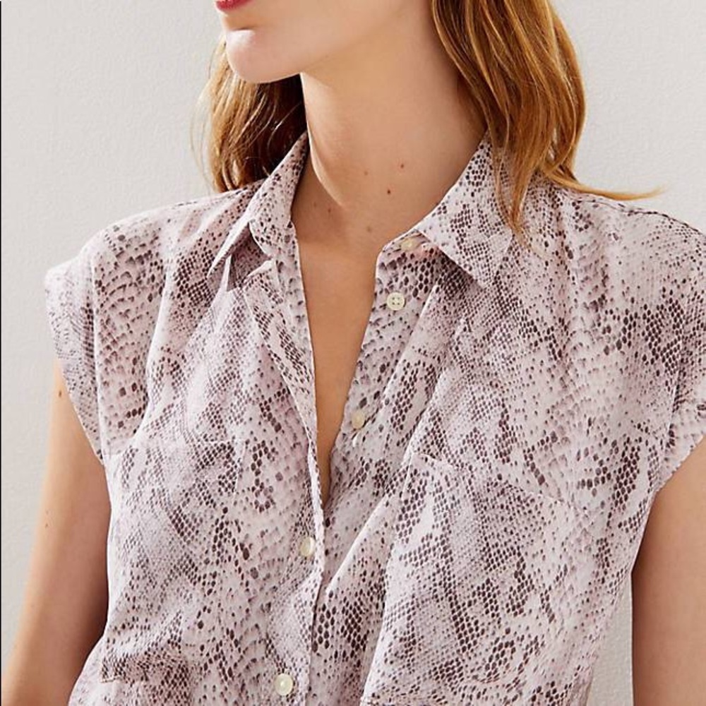 Loft snakeskin top